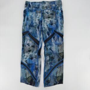Lululemon Blue Abstract Print Cropped Leggings‎ - Size 6